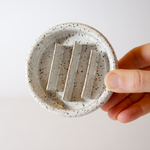 Load image into Gallery viewer, White Speckled Clay Soap Dish
