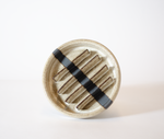 Load image into Gallery viewer, Black Stripe/Grey Clay Soap Dish
