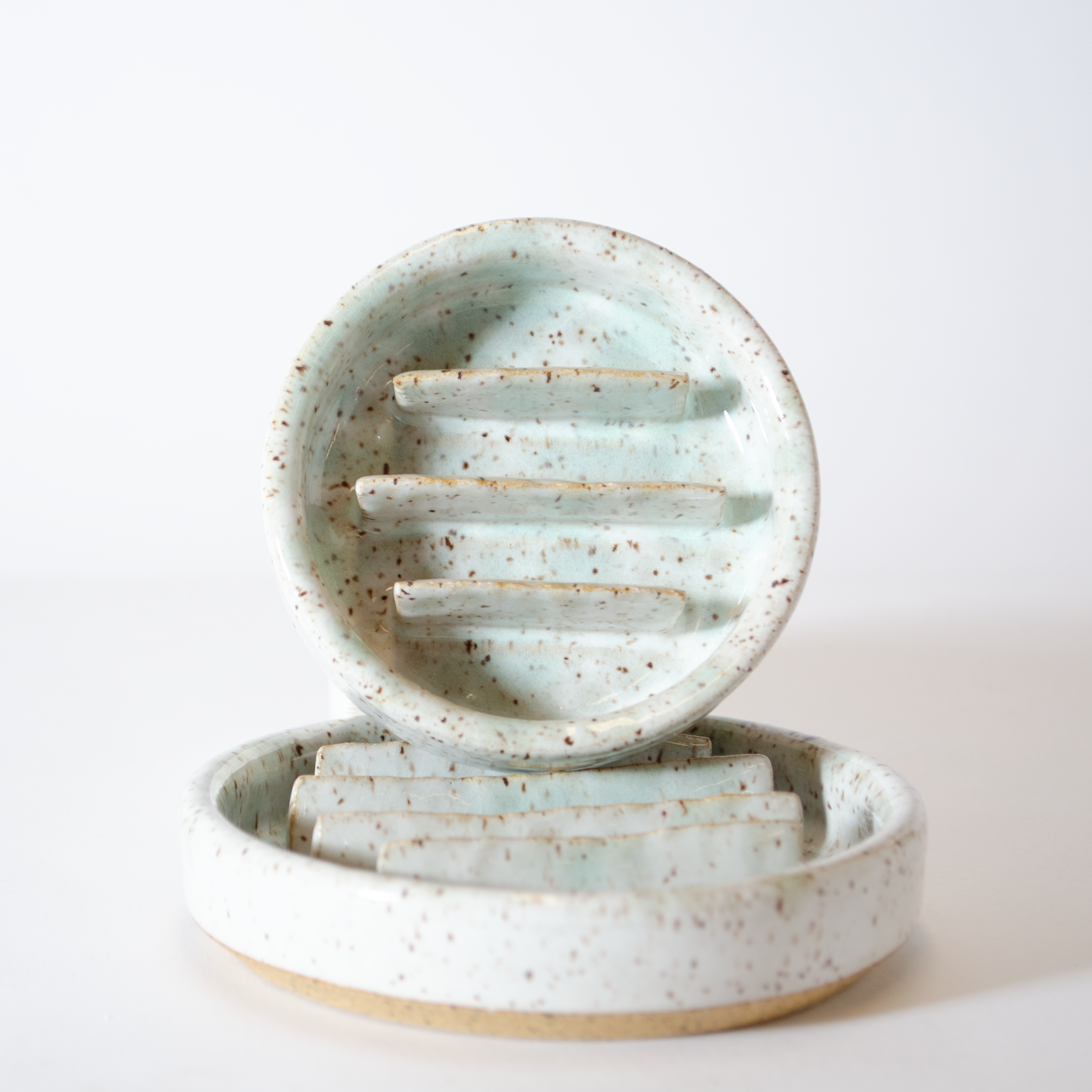 Sky Blue Clay Soap Dish