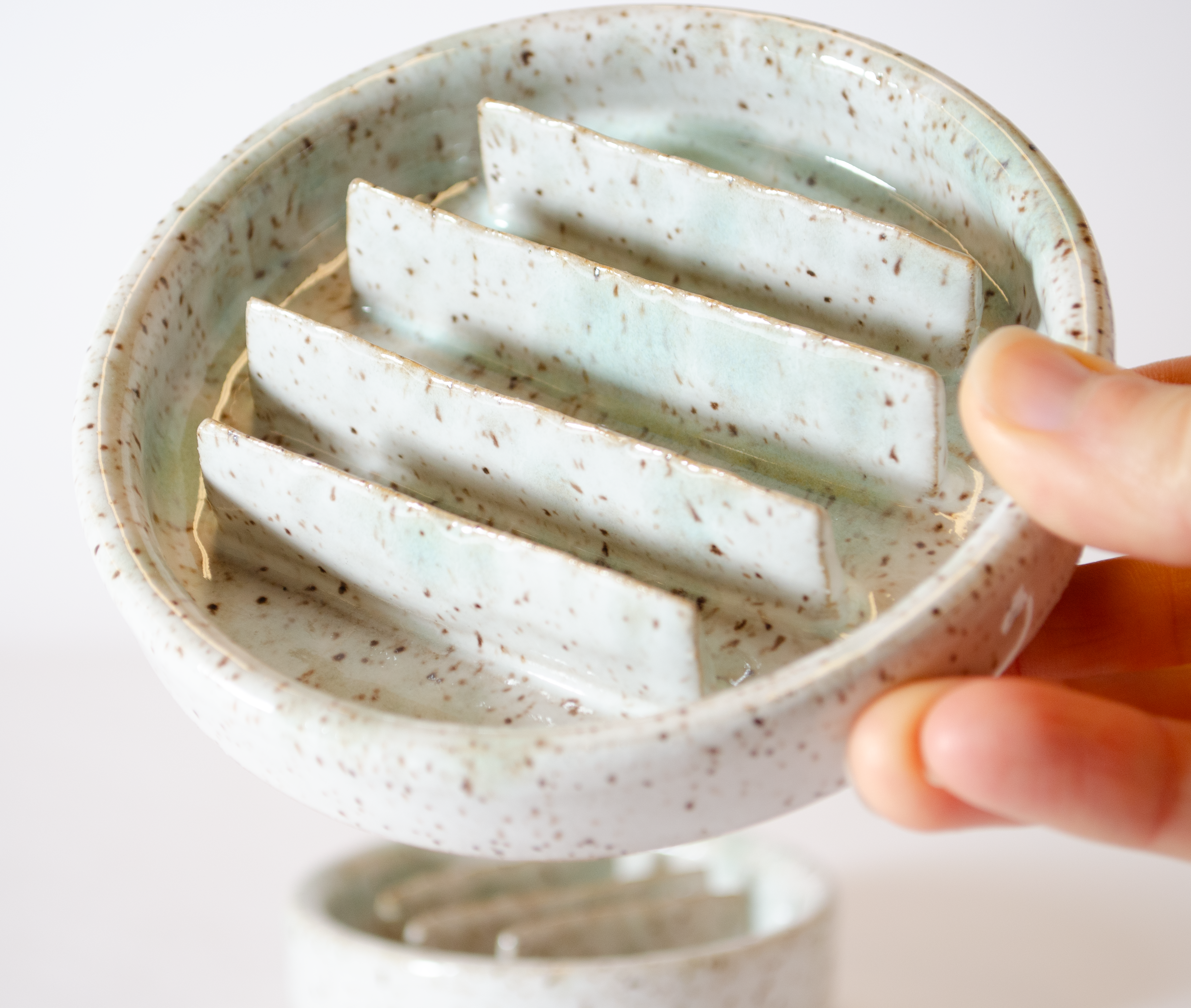 Sky Blue Clay Soap Dish