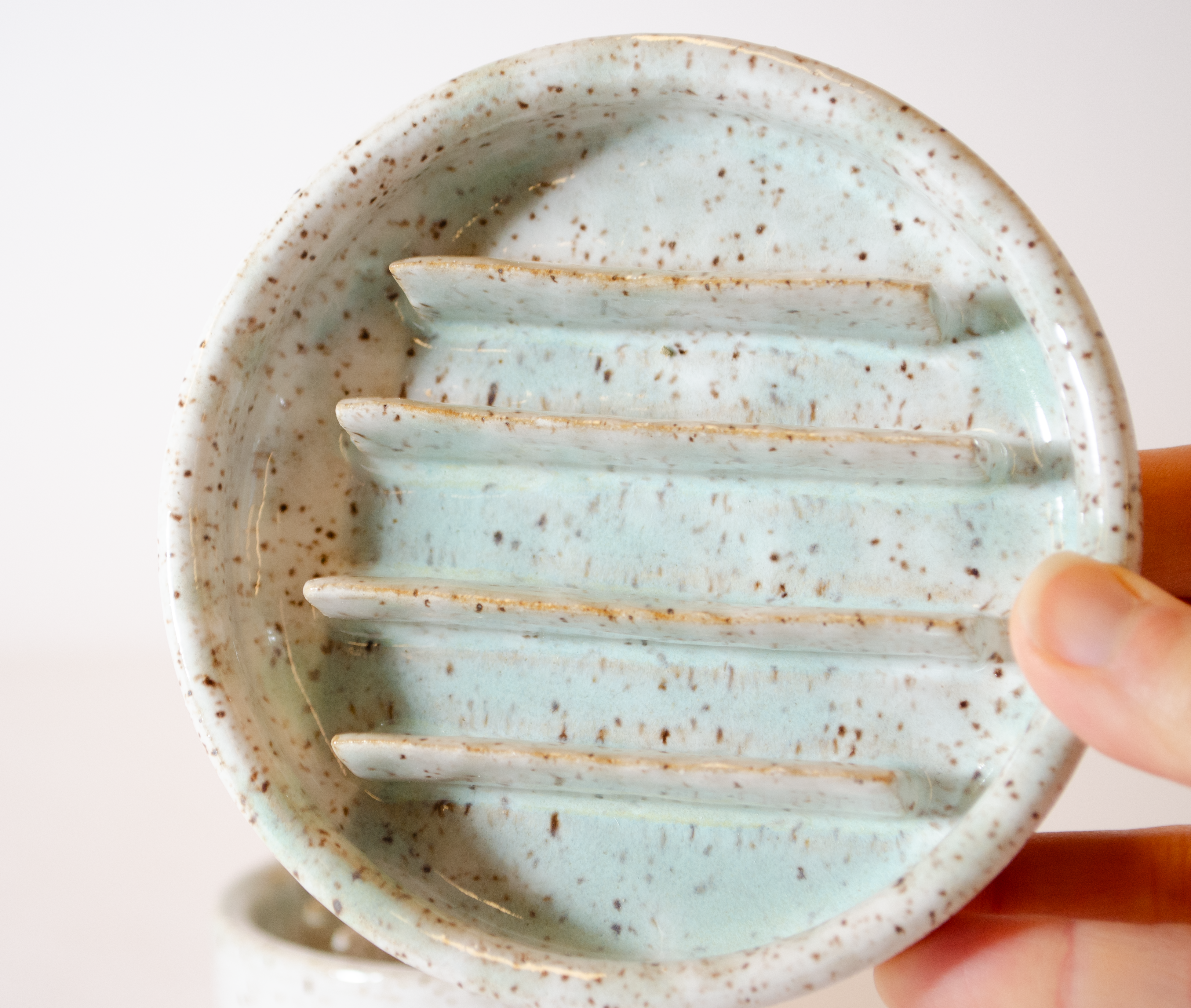 Sky Blue Clay Soap Dish