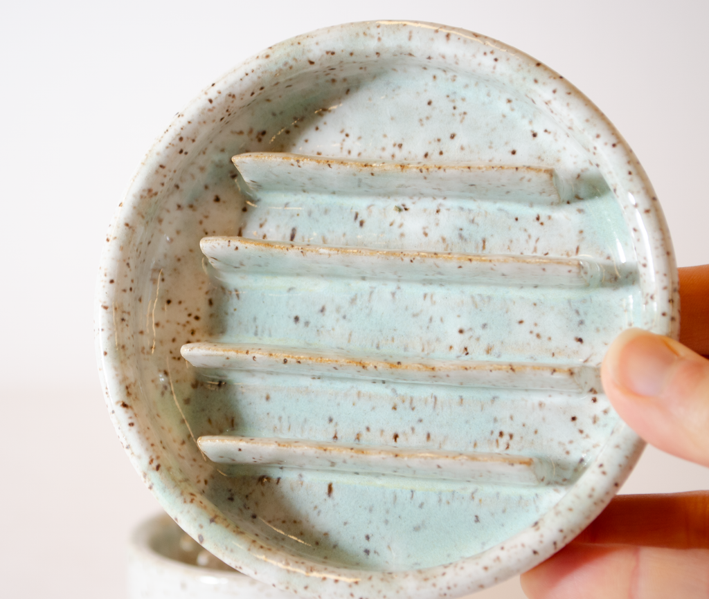Sky Blue Clay Soap Dish