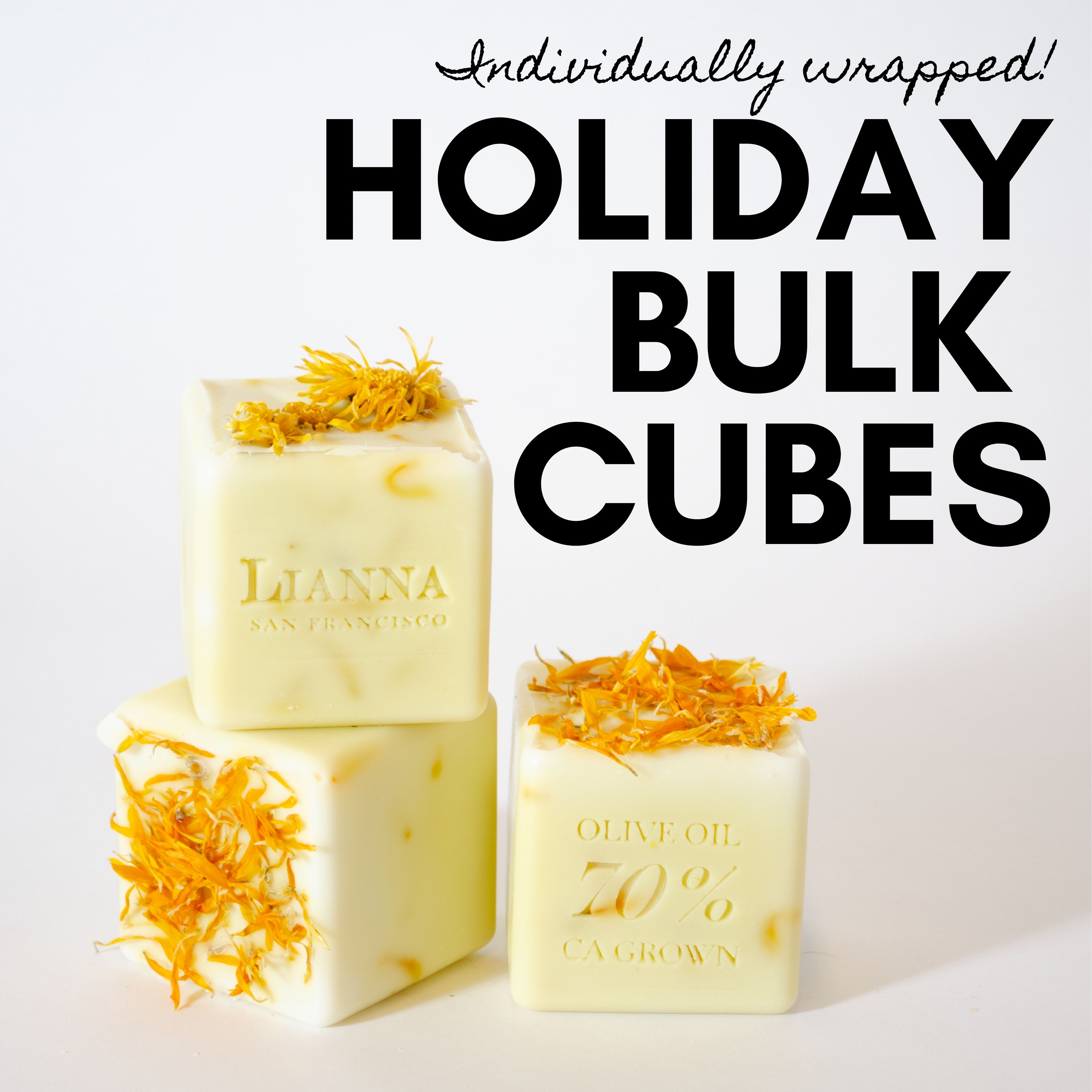 Holiday Bulk Olive Oil Soap Cubes