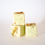 Ladda upp bild till gallerivisning, California olive oil soap scented with spearmint sage essential oil and speckled with garden grown herbs. 
