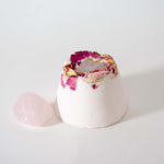 Load image into Gallery viewer, Rose Quartz Crystal Bath Bomb w/Organic Coconut Oil
