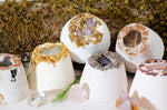 Load image into Gallery viewer, Amethyst Crystal Bath Bomb W/Organic Coconut Oil
